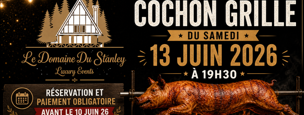 Soirée cochon grillé le samedi 13 Juin 2026