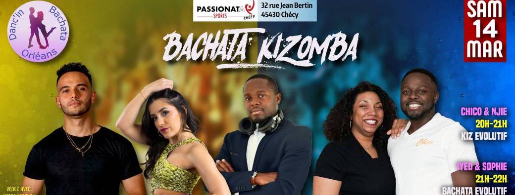 Soirée danses latino Bachata-Kizomba à Passionata Chécy, sam 14/03/2026