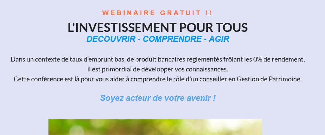 Soirée de l'investissement