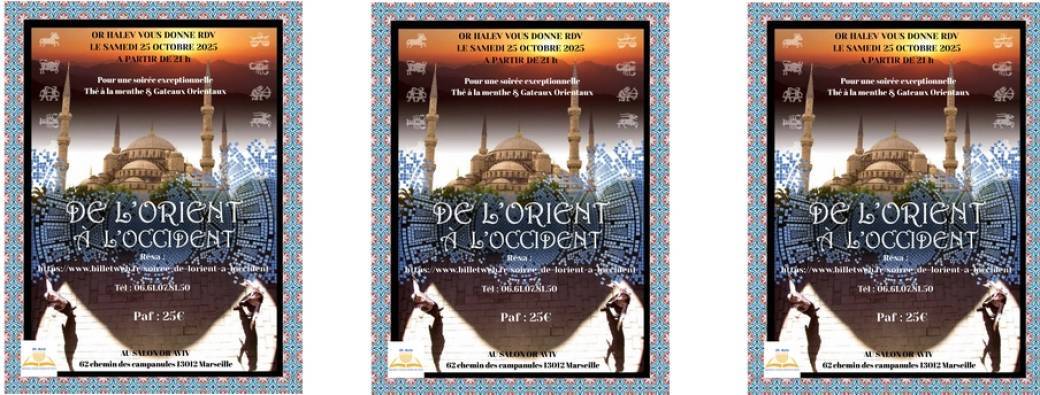 Soirée de L'Orient à L'Occident