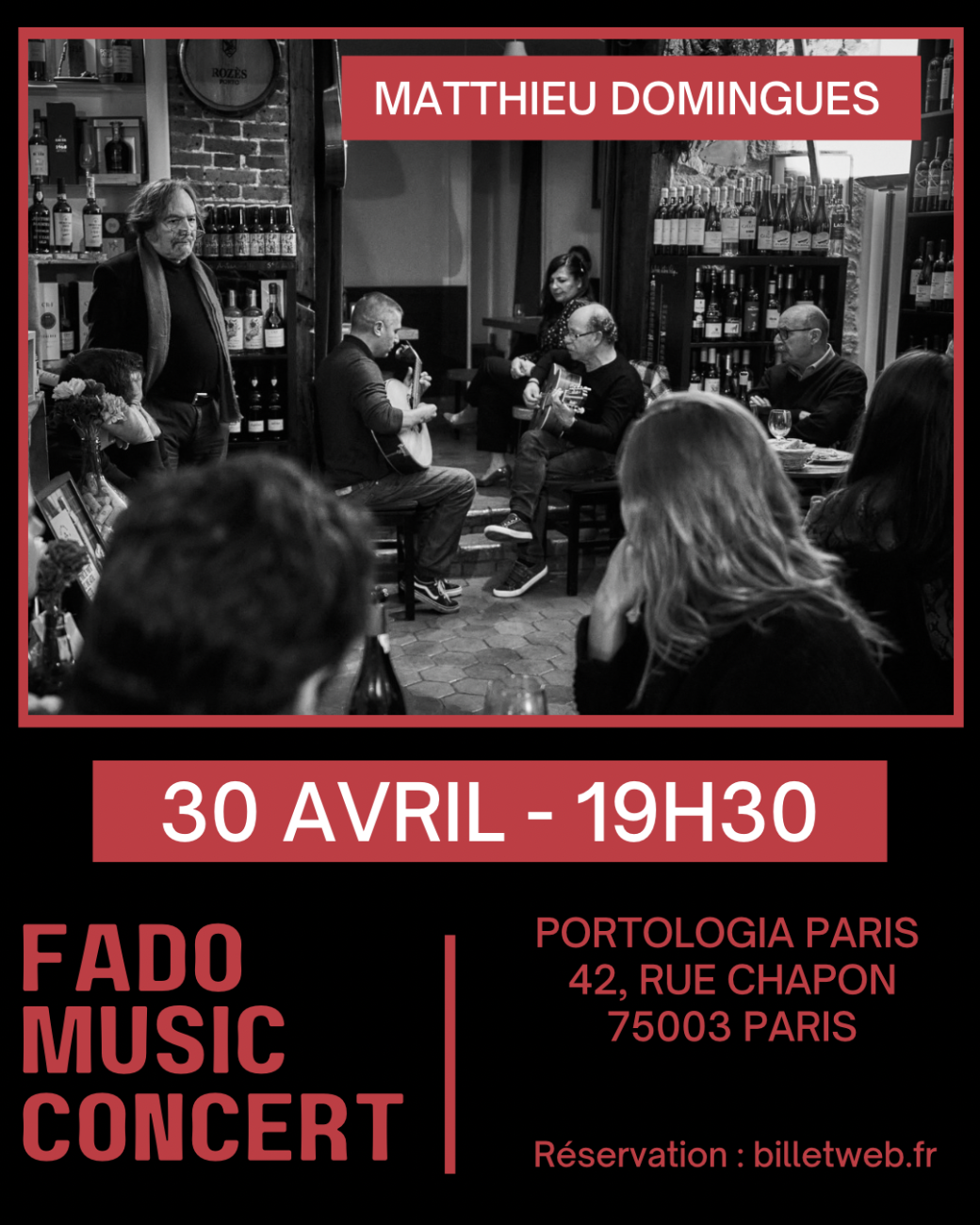 Soirée Fado O'Portologia  -  Matthieu Domingues