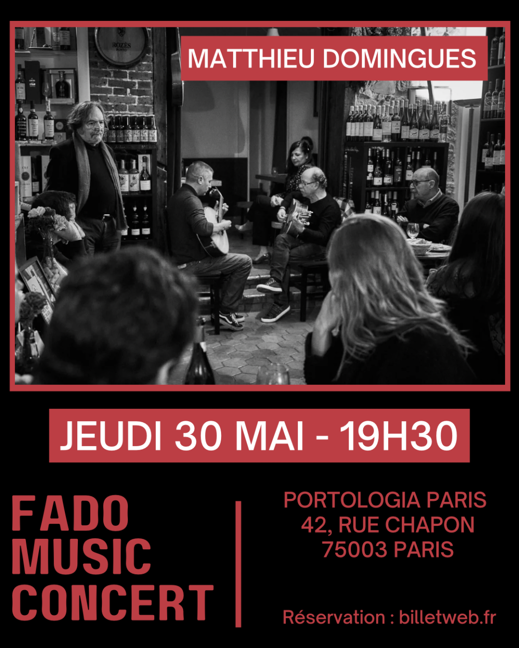 Soirée Fado O'Portologia  -  Matthieu Domingues