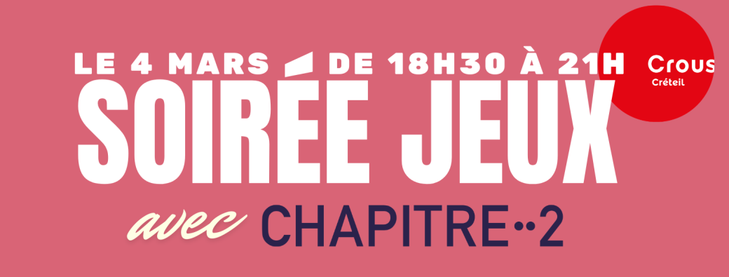 Soirée Jeux à Cachan (94)
