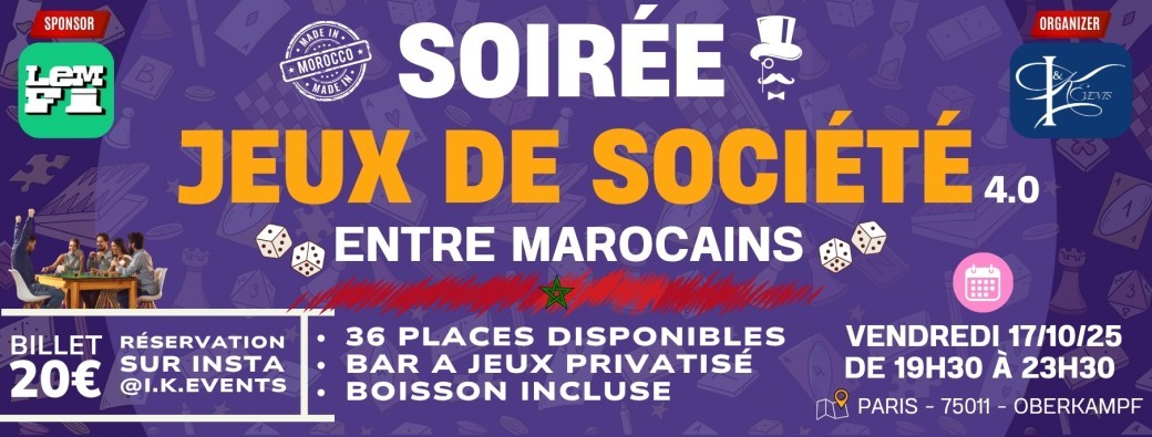 Soirée Jeux de Société 4.0 By IKEvents