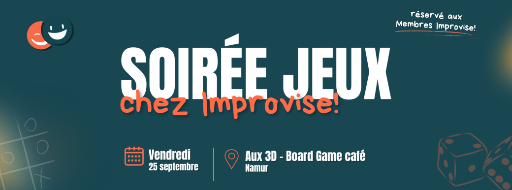 Soirée jeux Improvise! - Namur 