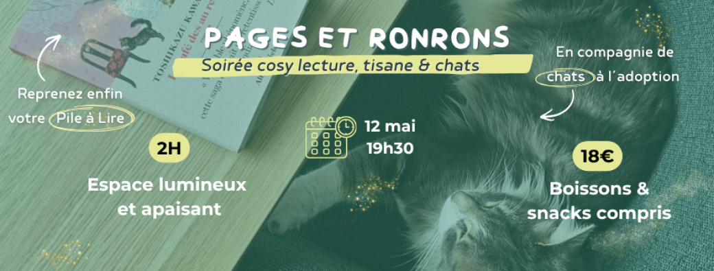 Soirée lecture, tisane et chats 
