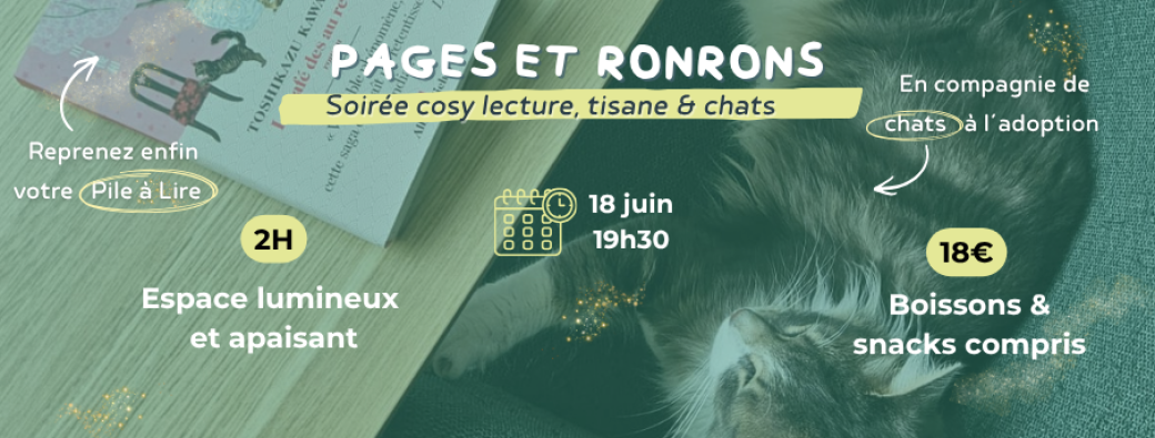 Soirée lecture, tisane et chats 