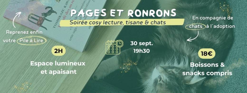 Soirée lecture, tisane et chats 