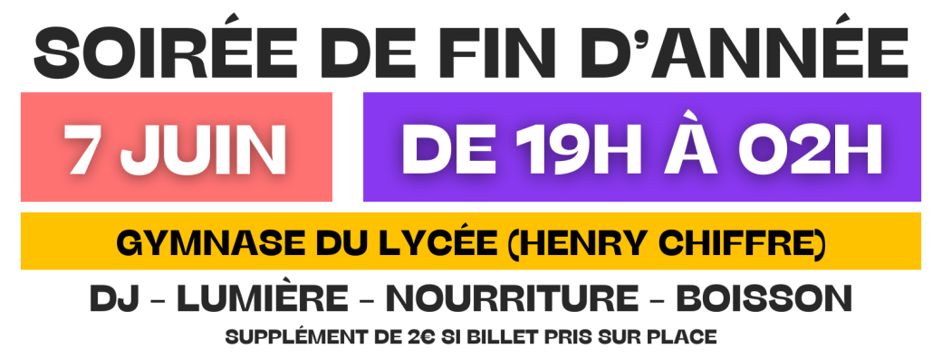 SOIRÉE de FIN D'ANNÉE - MDL