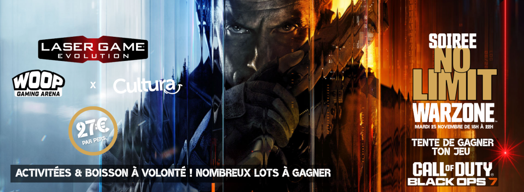 Soirée No limit Warzone x Laser Game Evolution