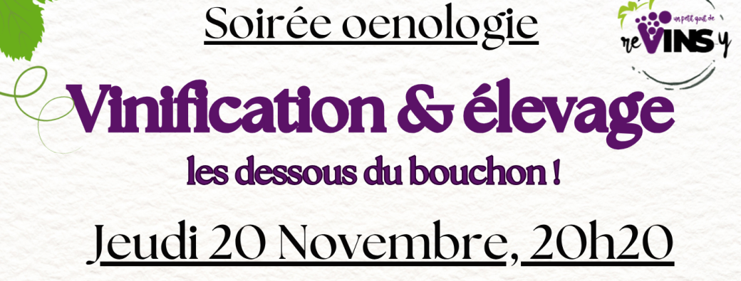 Soirée oenologie, vinification & élevage : les dessous du bouchon !