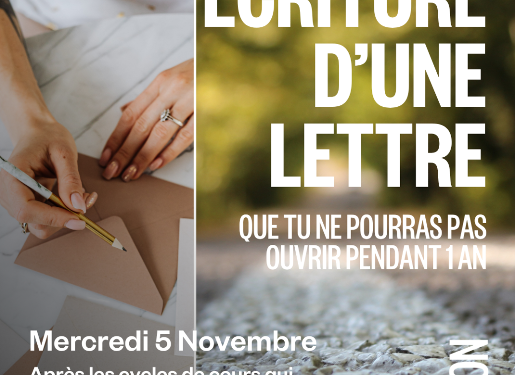 Soirée pausée - Lettre à ton futur - après les cours de Rav Drai & Ayala