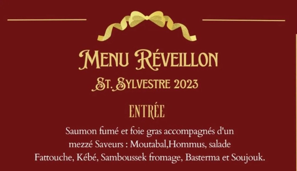 Soirée Réveillon Orientale Libanaise Nouvel An 2023 - 2024 à Paris