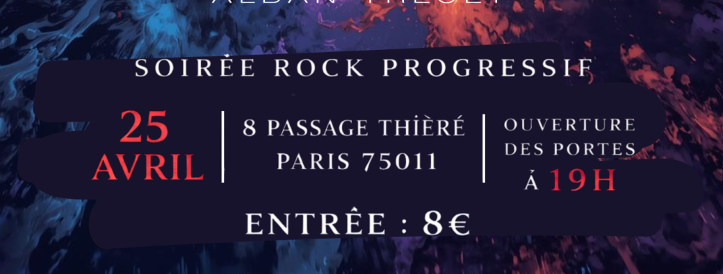 Soirée Rock Progressif 25 Avril 2026