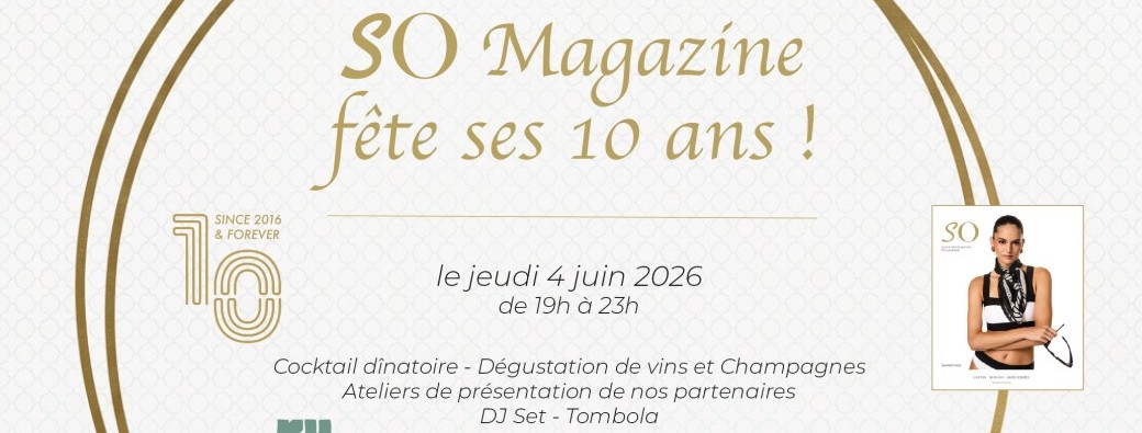 Soirée SO Magazine 10 ans - Invitation