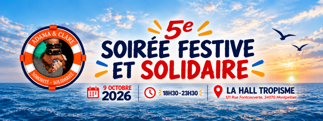 Soirée solidaire et festive ADAMA et CLARE au profit de SOS MEDITERRANEE