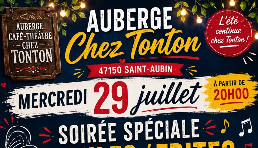Soirée Spéciale Moules/Frites et Musique Live