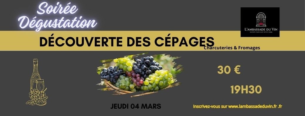 Soirée Vins et découverte des cépages