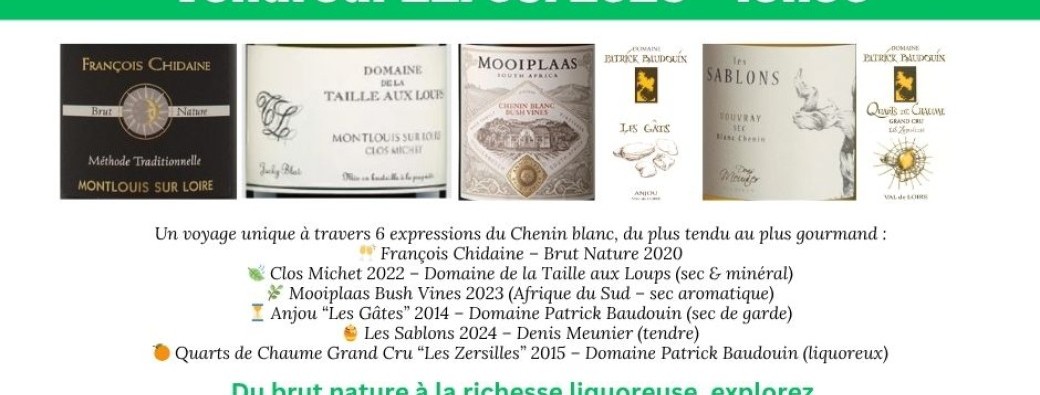 Soirée Vins - Le Chenin blanc