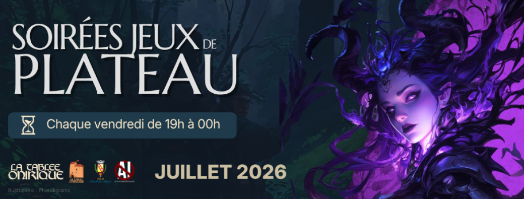 Soirées jeux de plateau - Juillet
