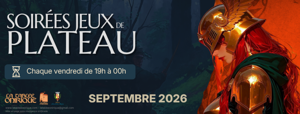 Soirées jeux de plateau - Septembre