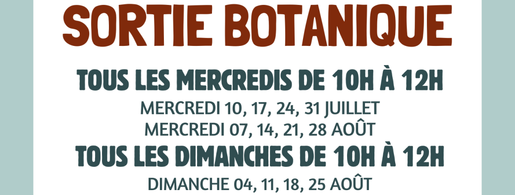 Sorties botaniques sensorielles