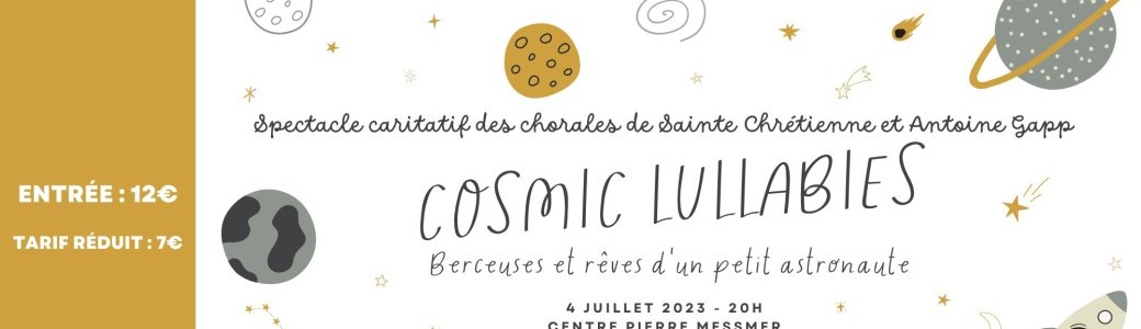 Spectacle "Cosmic Lullabies", rêves et berceuses d'un petit astronaute