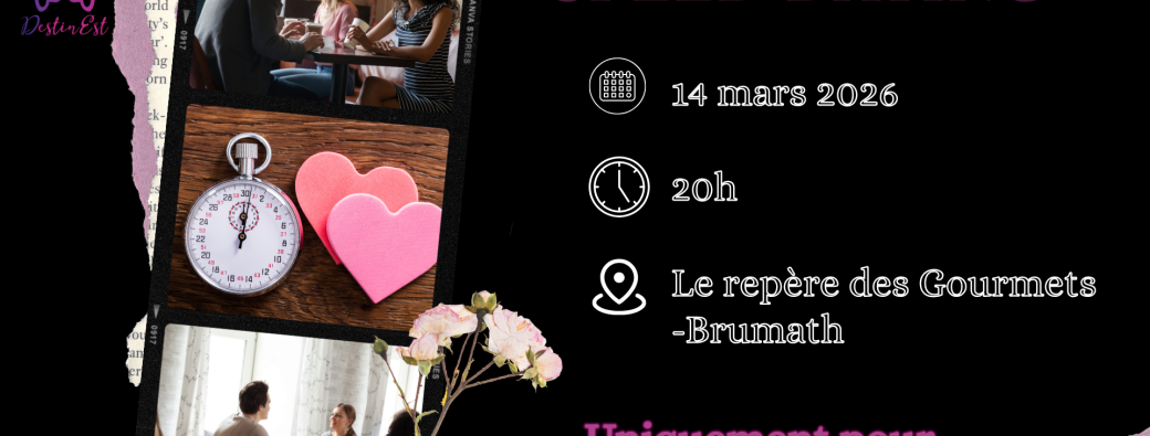 Speed dating 40-55 ans/ Samedi 14 mars 
