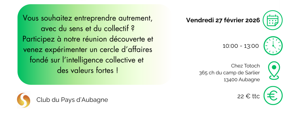 Speed Meeting Synaction Pays d'Aubagne  27 février 2026