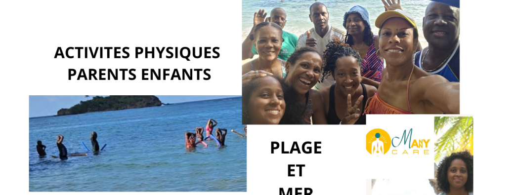Sport plage et mer adultes/parents/enfants