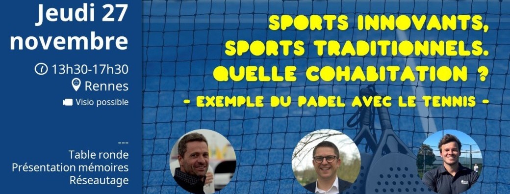 Sports innovants, sports traditionnels. Quelle cohabitation ? - exemple du padel avec le tennis - 