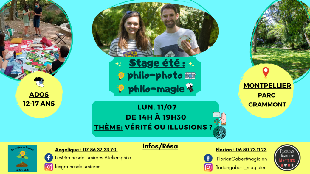Stage adolescents philo-photo et philo-magie Montpellier