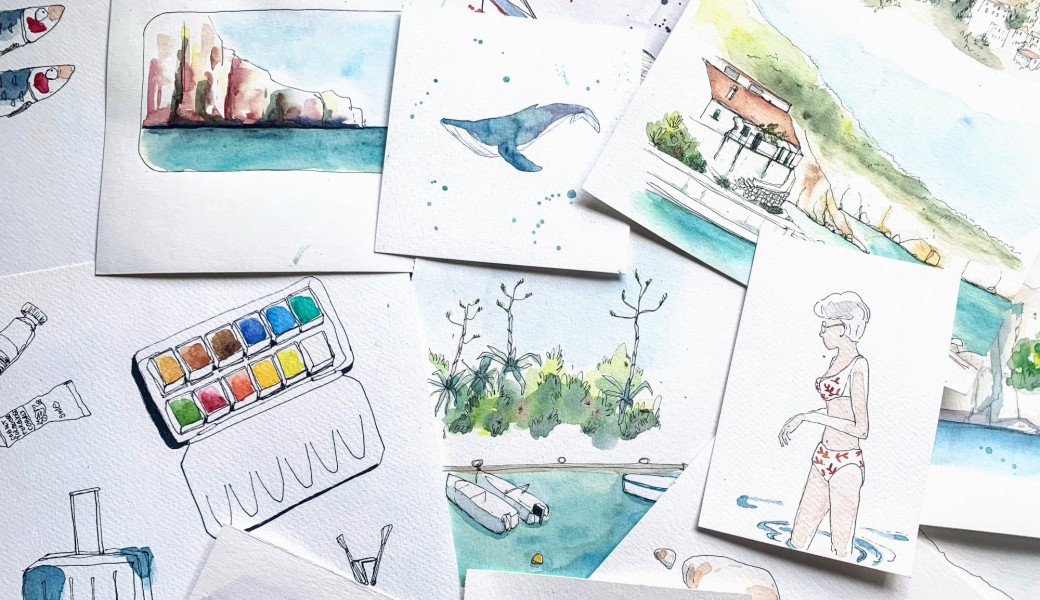 Stage aquarelle Calanques