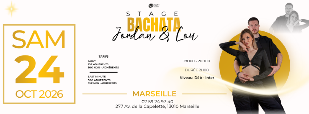 Stage : Bachata avec Jordan & Lou