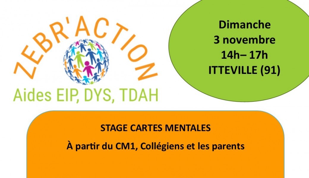 STAGE CARTES MENTALES  à partir du CM1, collégiens et leur parent