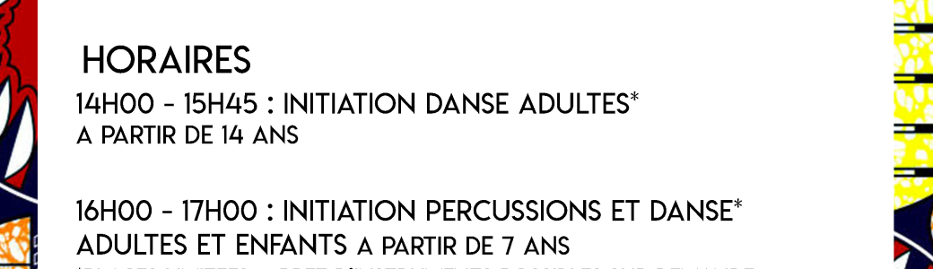 STAGE DANSE AFRICAINE DIMANCHE 5 MAI 2024