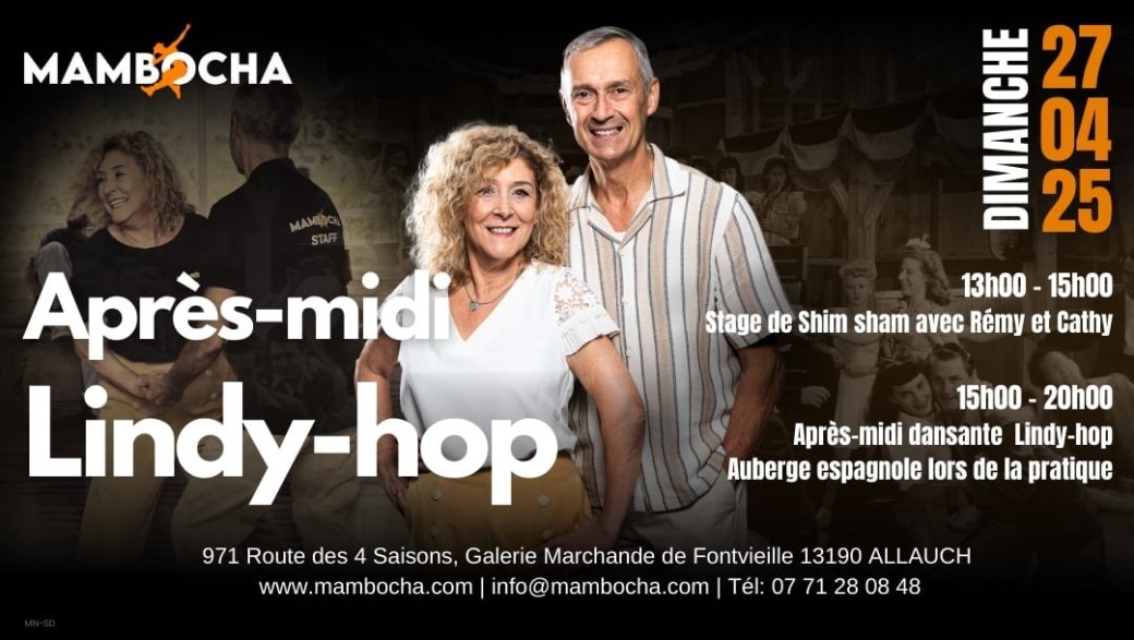Stage de Shim sham et Après-midi Lindy hop 27 Avril 2025