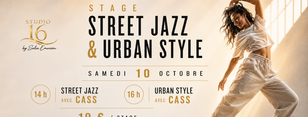 Stage de Street Jazz et Urban Style avec Cass