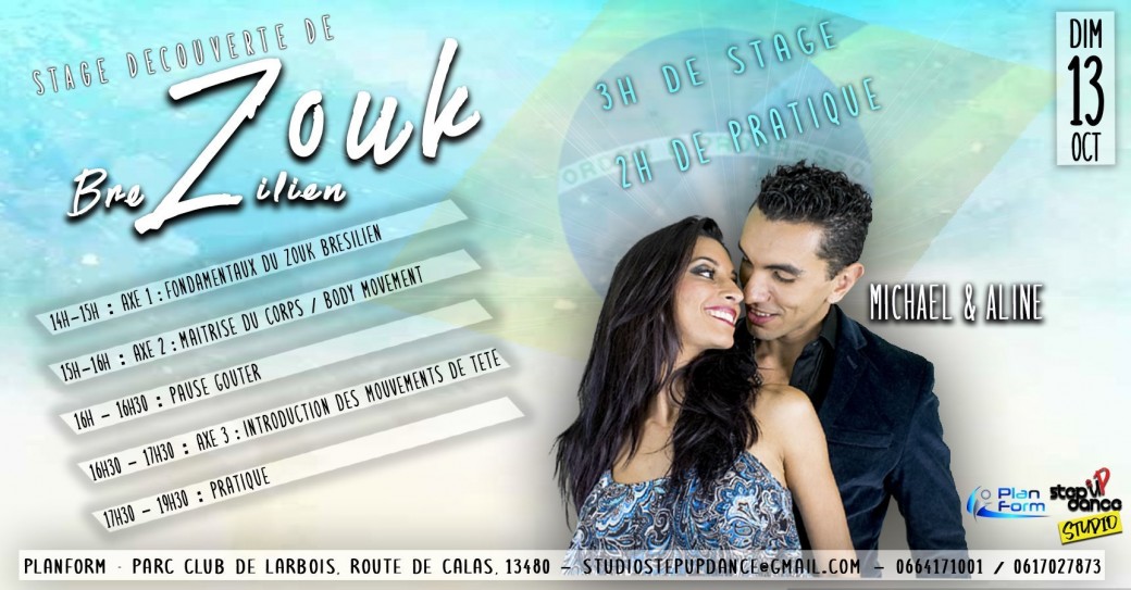Stage de Zouk Brésilien avec Aline & Michael - StepUp Dance Studio