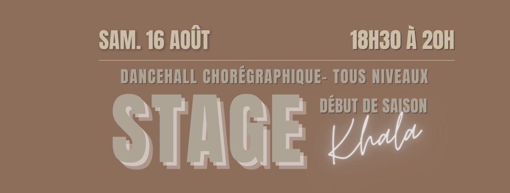 Stage DEBUT DE SAISON