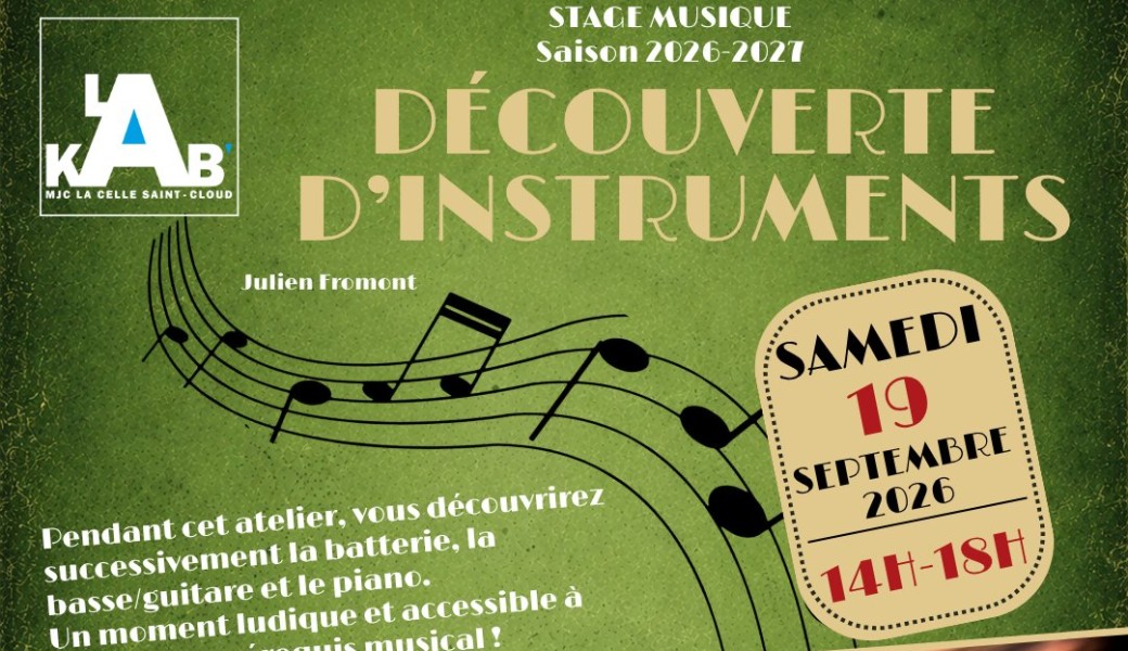 Stage découverte d'instruments