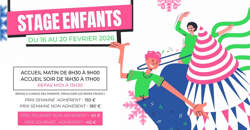 Stage enfants - Du 16 au 20 Février 2026