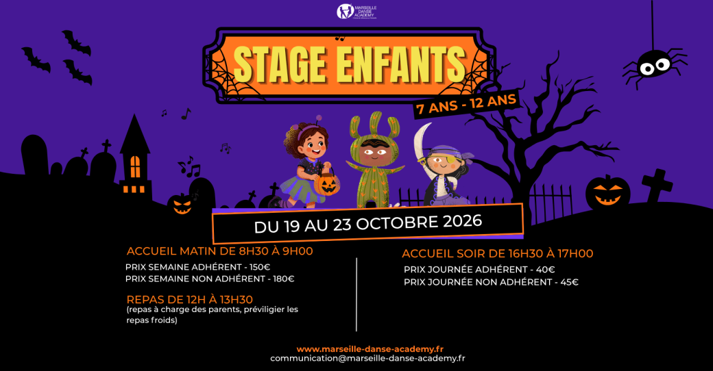 Stage enfants - Du 19 au 23 Octobre 2026