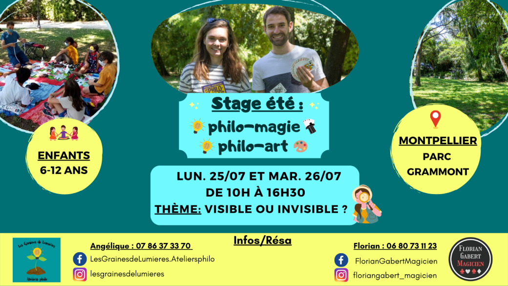 Stage enfants philo-art et philo-magie Montpellier