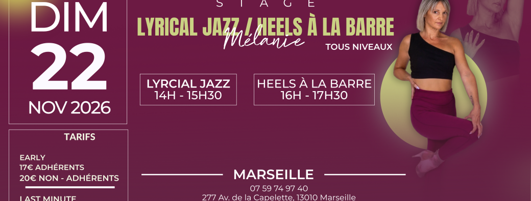 Stage : Lyrical Jazz/ Heels à la barre avec Mélanie