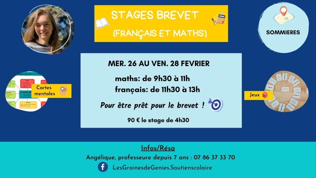 Stage maths préparation brevet
