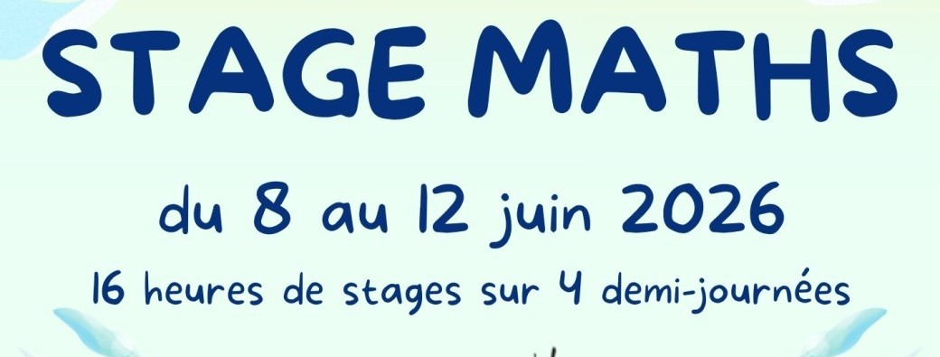 Stage Maths Terminale semaine du 8 juin