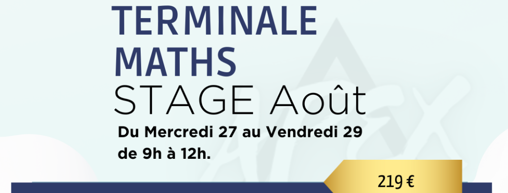 Stage Maths Terminale