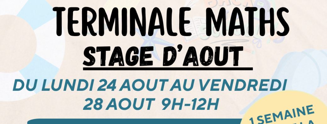 Stage Maths Terminale Apex Rouen — Pré-rentrée août 2026