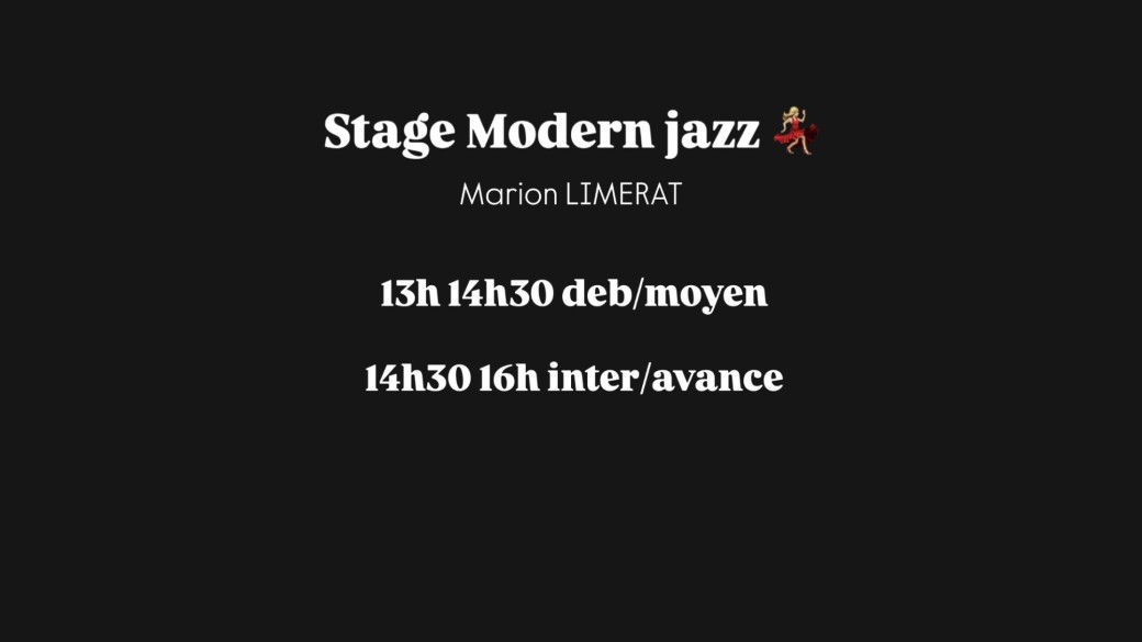 Stage modern jazz Marion LIMERAT 